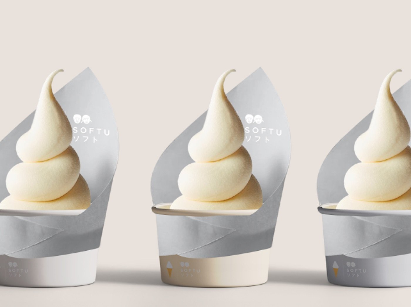Softu cup and sleeve packaging render
